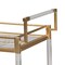 Baxton Studio Savannah Contemporary Glam and Luxe Gold Metal and Glass Wine Cart 220-12524-ZORO - alternate 8